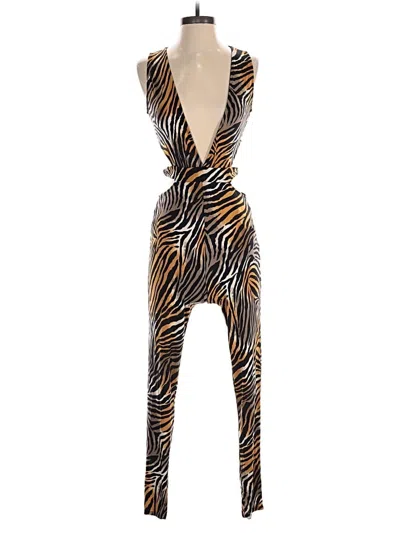 Pre-owned Fashion Nova Jumpsuit In Gold