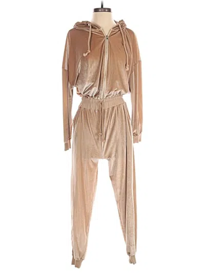Pre-owned Fashion Nova Jumpsuit In Tan