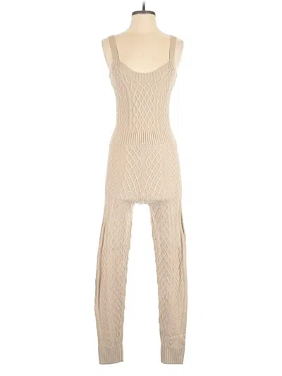 Pre-owned Fashion Nova Jumpsuit In Tan