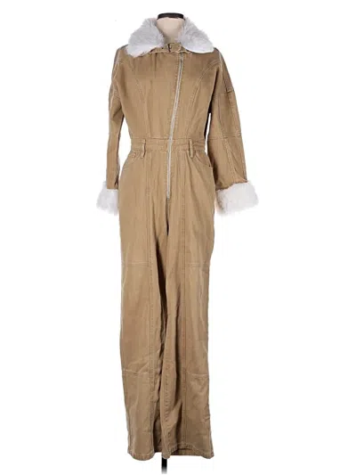 Pre-owned Fashion Nova Jumpsuit In Tan