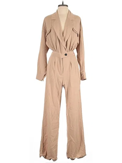 Pre-owned Fashion Nova Jumpsuit In Tan