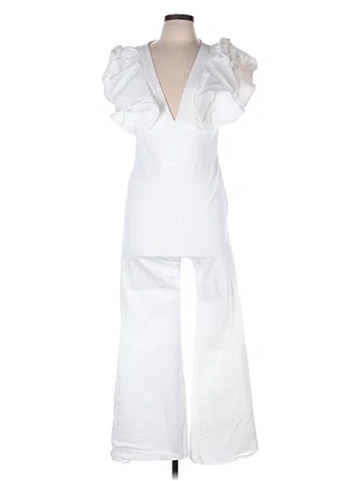 Pre-owned Fashion Nova Jumpsuit In White