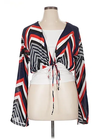 Pre-owned Fashion Nova Kimono In Blue