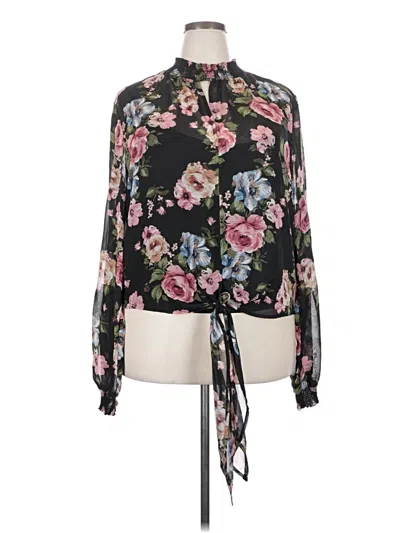 Pre-owned Fashion Nova Long Sleeve Blouse In Black