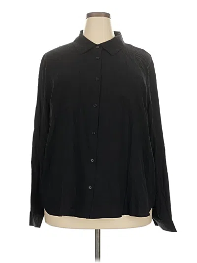 Pre-owned Fashion Nova Long Sleeve Blouse In Black