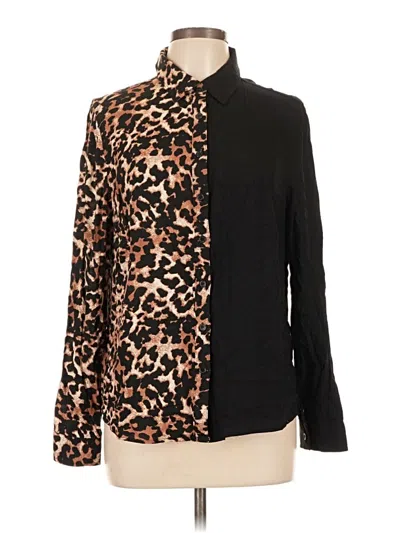Pre-owned Fashion Nova Long Sleeve Blouse In Black