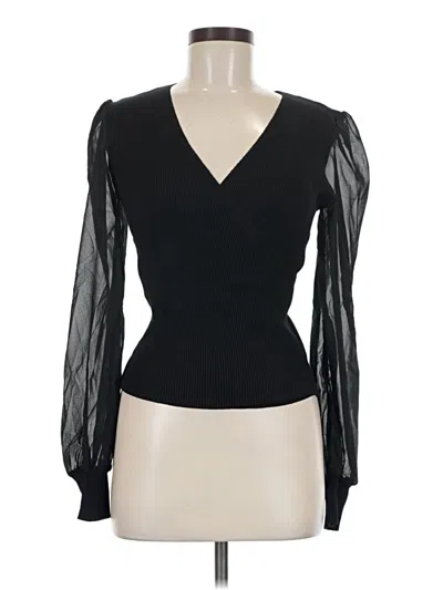 Fashion Nova Long Sleeve Blouse In Black