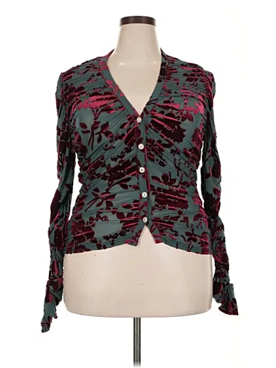 Fashion Nova Long Sleeve Blouse In Blue