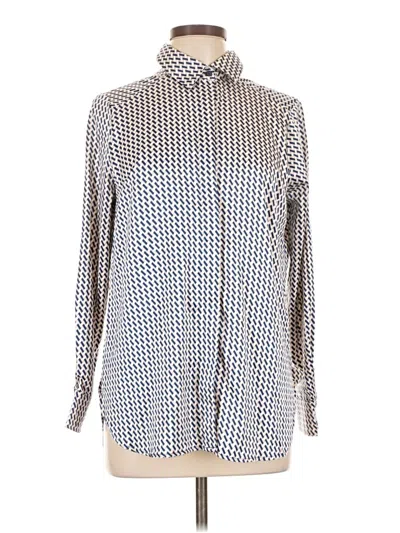 Pre-owned Fashion Nova Long Sleeve Blouse In Blue