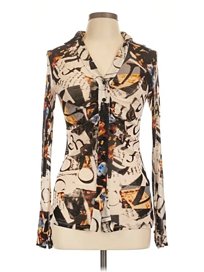 Fashion Nova Long Sleeve Blouse In Brown