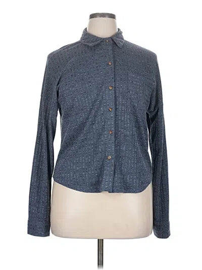 Pre-owned Fashion Nova Long Sleeve Blouse In Gray