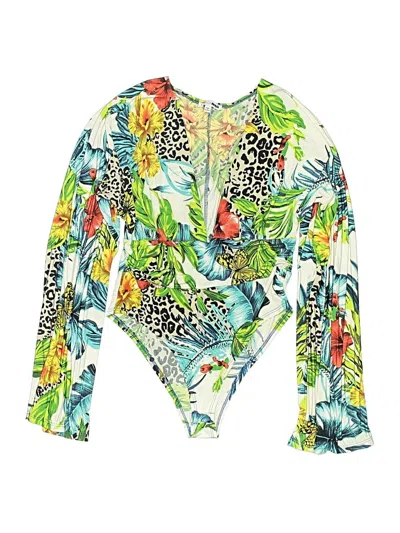Pre-owned Fashion Nova Long Sleeve Blouse In Green