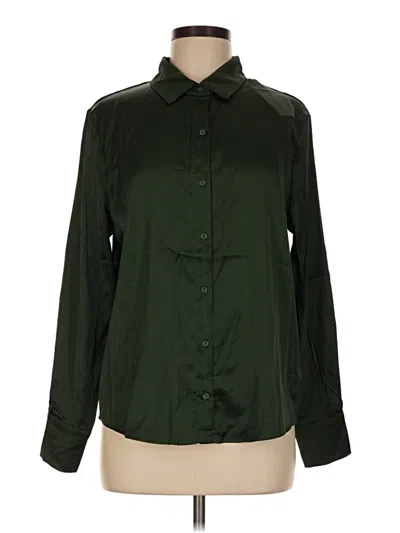 Pre-owned Fashion Nova Long Sleeve Blouse In Green