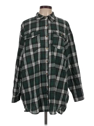 Pre-owned Fashion Nova Long Sleeve Blouse In Green
