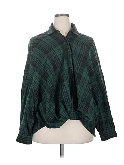 Pre-owned Fashion Nova Long Sleeve Blouse In Green