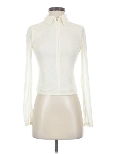 Pre-owned Fashion Nova Long Sleeve Blouse In Ivory