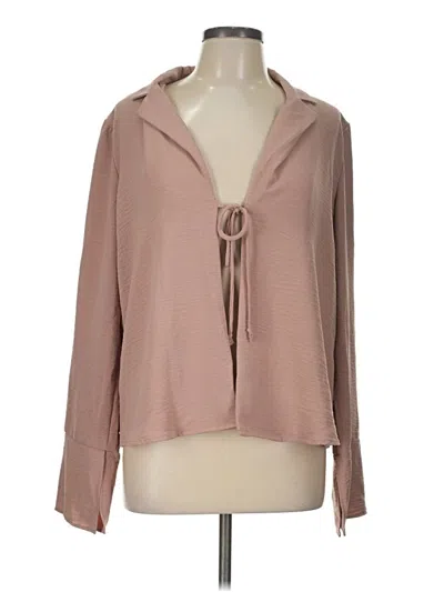 Pre-owned Fashion Nova Long Sleeve Blouse In Pink