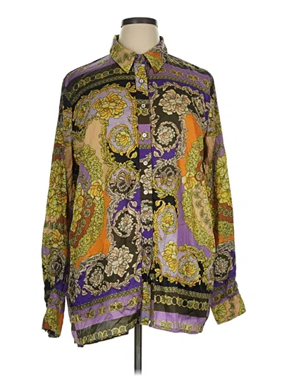 Pre-owned Fashion Nova Long Sleeve Blouse In Purple