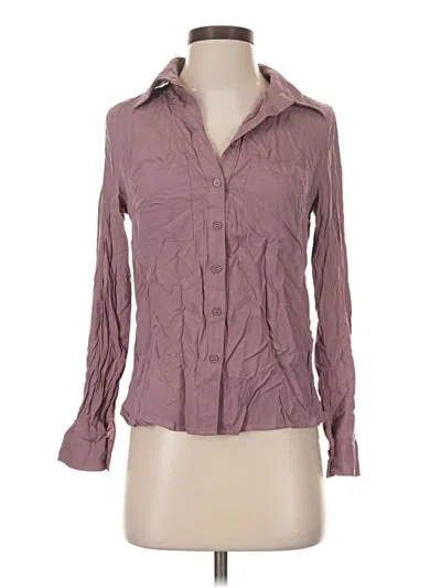 Pre-owned Fashion Nova Long Sleeve Blouse In Purple