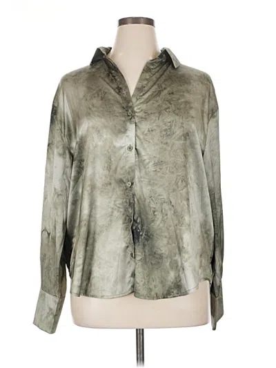 Pre-owned Fashion Nova Long Sleeve Blouse In Silver