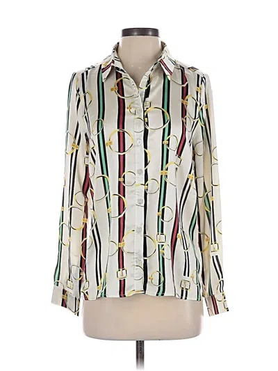 Pre-owned Fashion Nova Long Sleeve Blouse In White