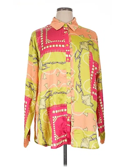 Pre-owned Fashion Nova Long Sleeve Blouse In Yellow