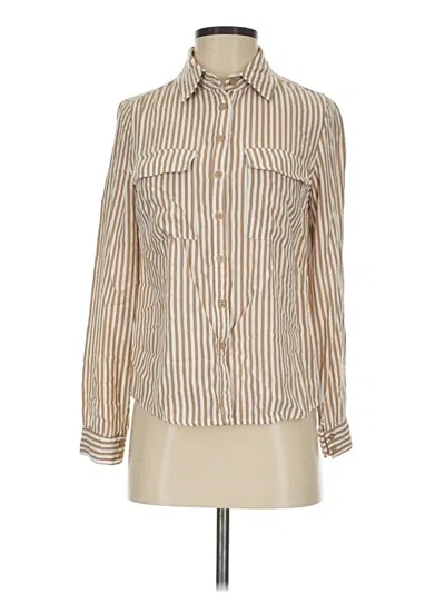 Pre-owned Fashion Nova Long Sleeve Button Down Shirt In Ivory