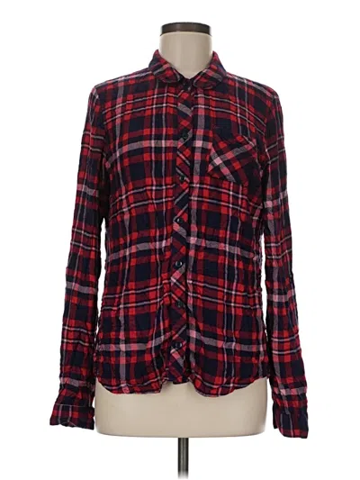Pre-owned Fashion Nova Long Sleeve Button Down Shirt In Red