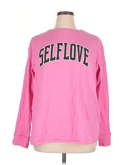 Pre-owned Fashion Nova Long Sleeve T-shirt In Pink