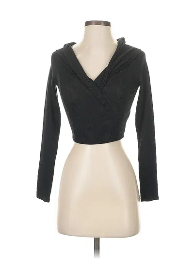 Pre-owned Fashion Nova Long Sleeve Top Black Cowl Neck Tops