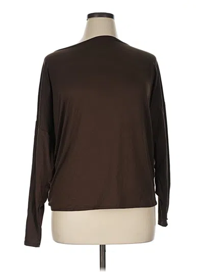 Pre-owned Fashion Nova Long Sleeve Top Brown Turtleneck Tops