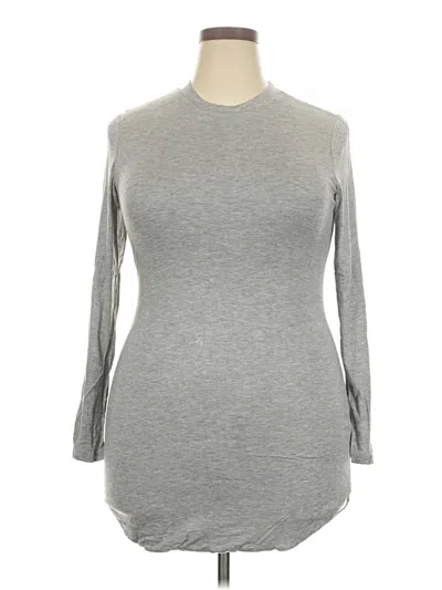 Fashion Nova Long Sleeve Top Gray Turtleneck Tops