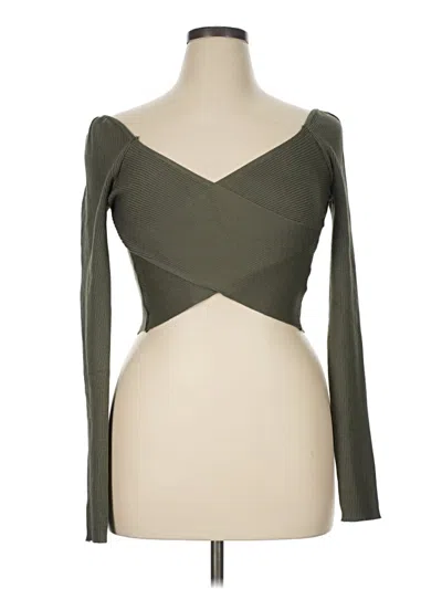 Fashion Nova Long Sleeve T-shirt In Green