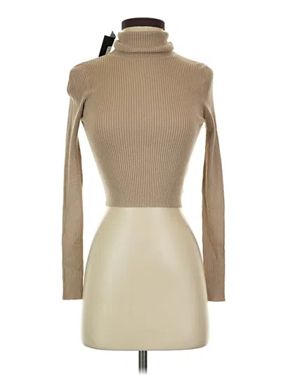 Fashion Nova Long Sleeve Turtleneck In Brown