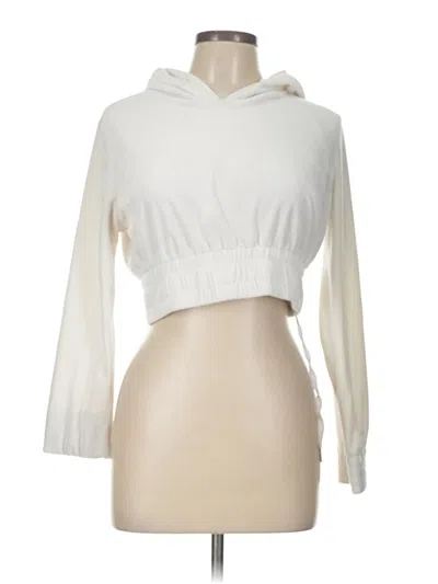 Pre-owned Fashion Nova Pullover Hoodie In White