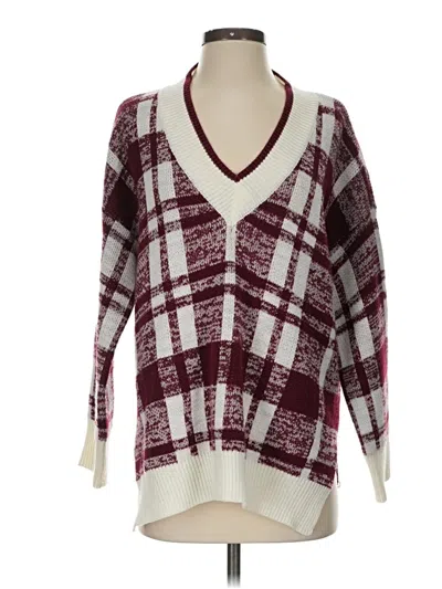 Pre-owned Fashion Nova Pullover Sweater In Burgundy
