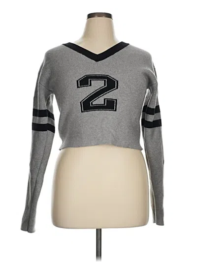 Pre-owned Fashion Nova Pullover Sweater In Gray