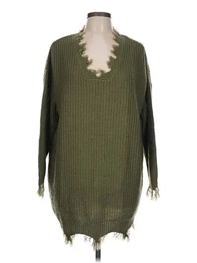 Pre-owned Fashion Nova Pullover Sweater In Green