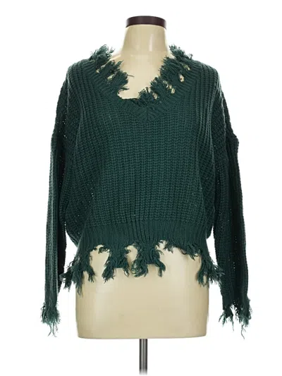 Pre-owned Fashion Nova Pullover Sweater In Green