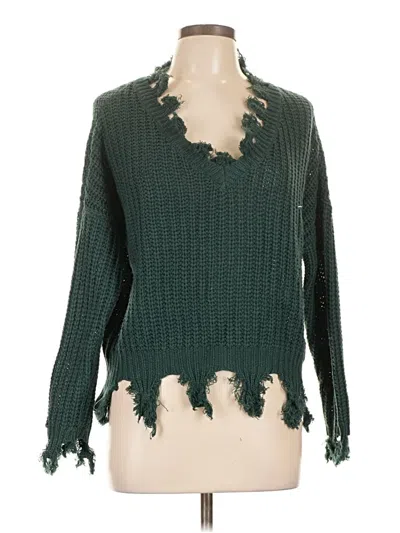 Pre-owned Fashion Nova Pullover Sweater In Green