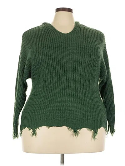 Pre-owned Fashion Nova Pullover Sweater In Green