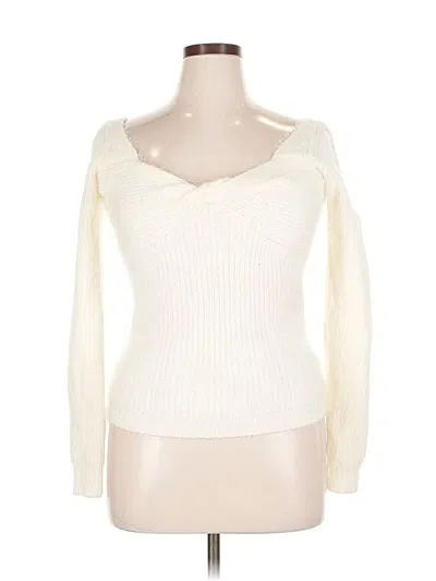 Pre-owned Fashion Nova Pullover Sweater In White