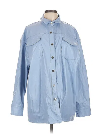 Pre-owned Fashion Nova Raincoat In Blue