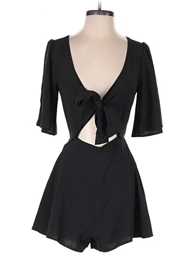 Pre-owned Fashion Nova Romper In Black