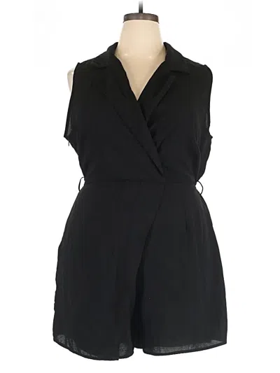 Pre-owned Fashion Nova Romper In Black