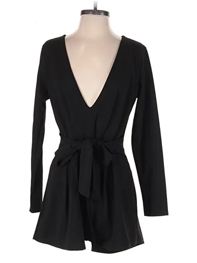 Pre-owned Fashion Nova Romper In Black