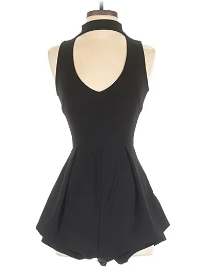 Pre-owned Fashion Nova Romper In Black