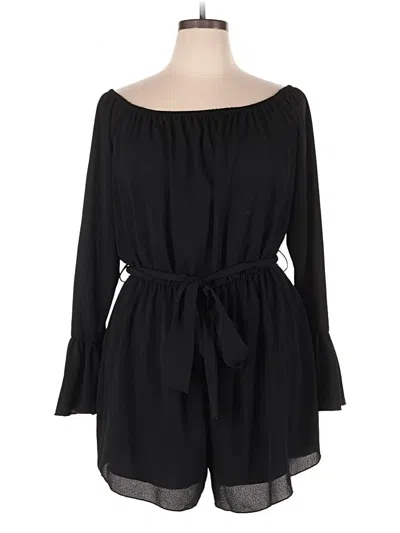 Pre-owned Fashion Nova Romper In Black