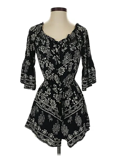 Pre-owned Fashion Nova Romper In Black