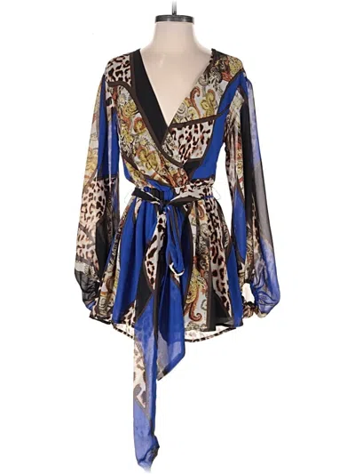 Pre-owned Fashion Nova Romper In Blue